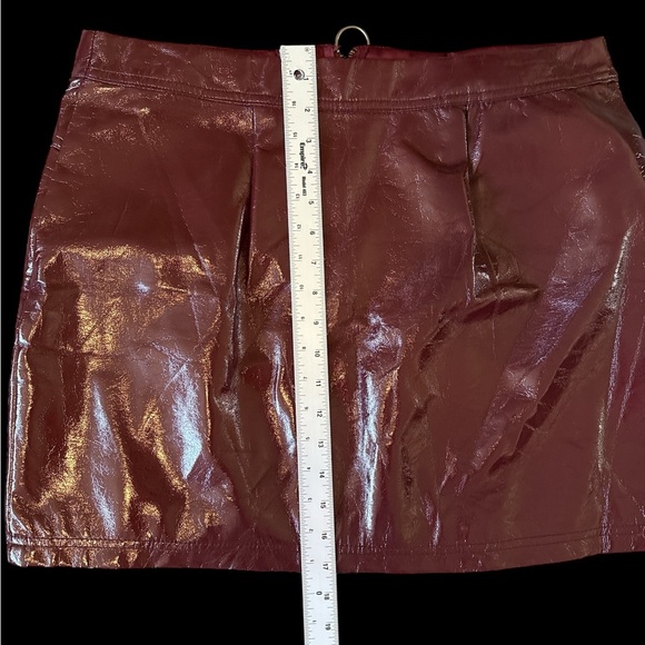 Wild Fable Shiny Burgundy Mini Skirt - Picture 2 of 5
